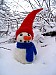 Bonthuis - 2009 - Dit is een sneeuwpopm gemaakt van een soort jutte  het lijkt wel een echte sneeuwpop in die mooie sneeuw!!! 1.jpg